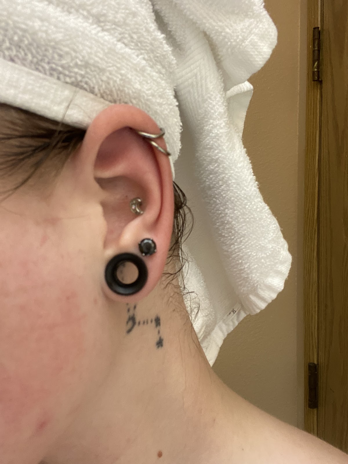 Healed ear piercings by Maximus Body Piercing Studio, Yakima